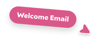 Welcome email footer arrow